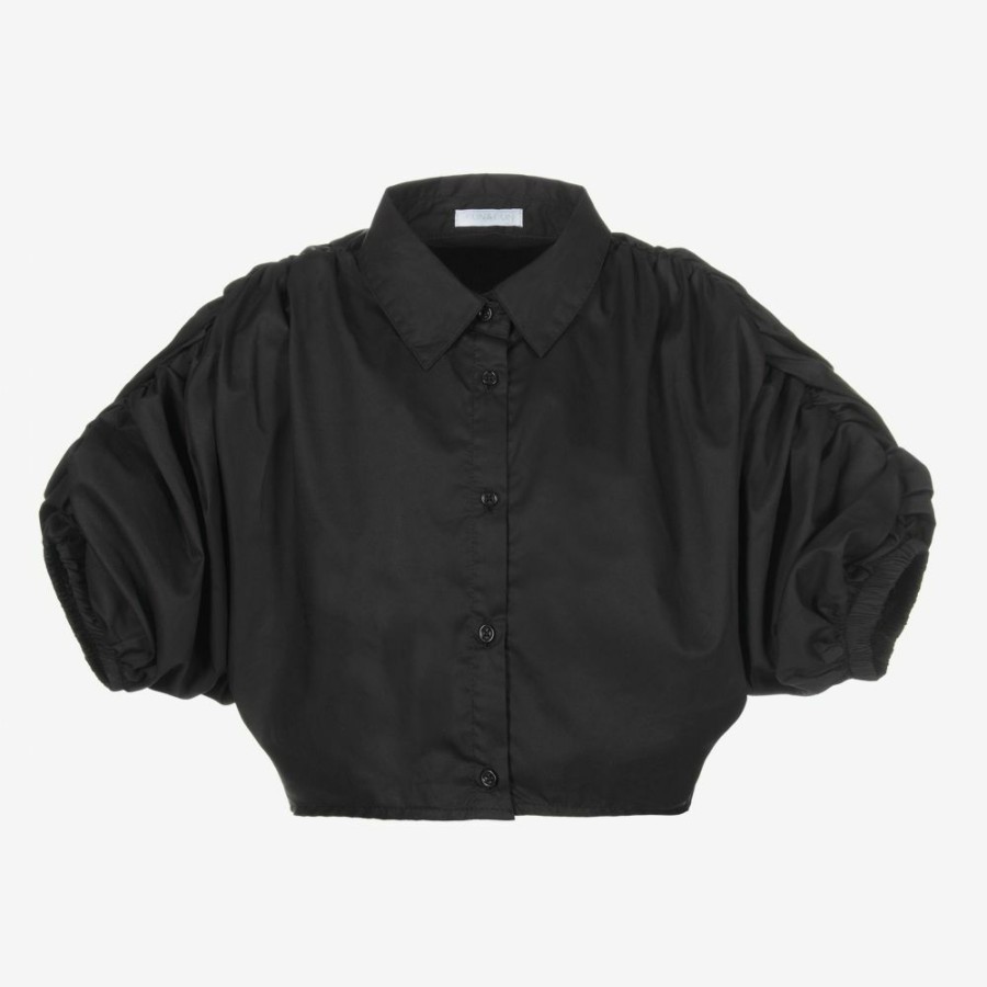 * Tops | Online Girls Black Cropped Blouse