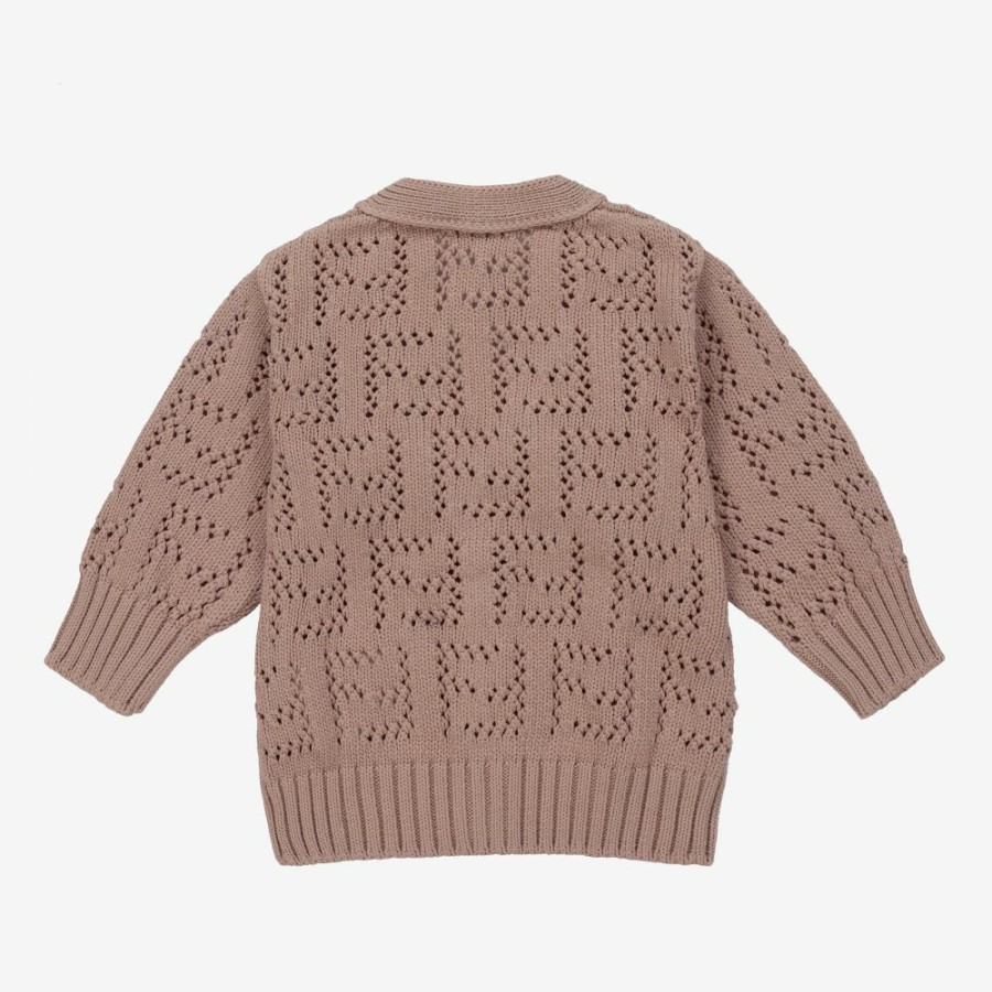 * Tops | Cheaper Brown Ff Logo Knitted Cardigan