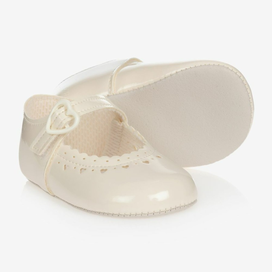 * Shoes | Discounts Ivory Patent Pre-Walker Shoes