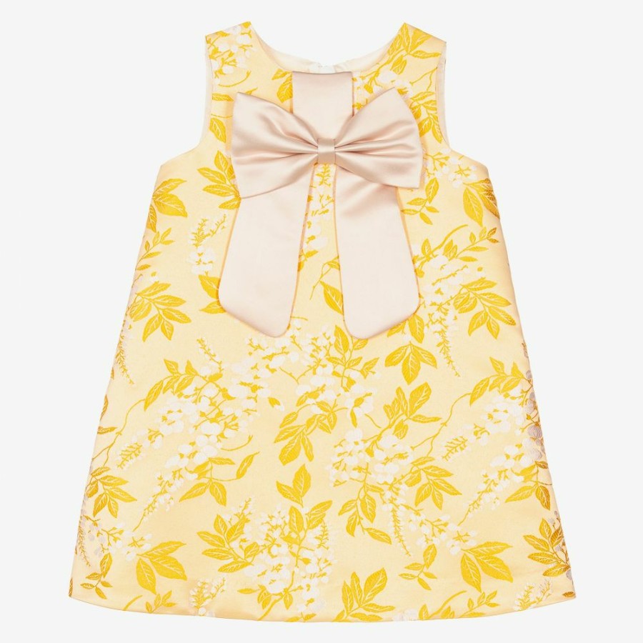 * Outfits | Flash Sale Girls Yellow Jacquard Dress