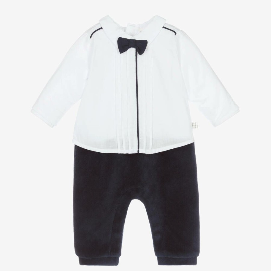 * Babysuits | Promotion Boys Navy Blue White Romper