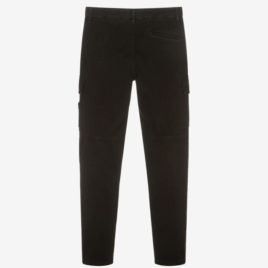 * Boy | Closeout Sale Teen Boys Black Cargo Trousers