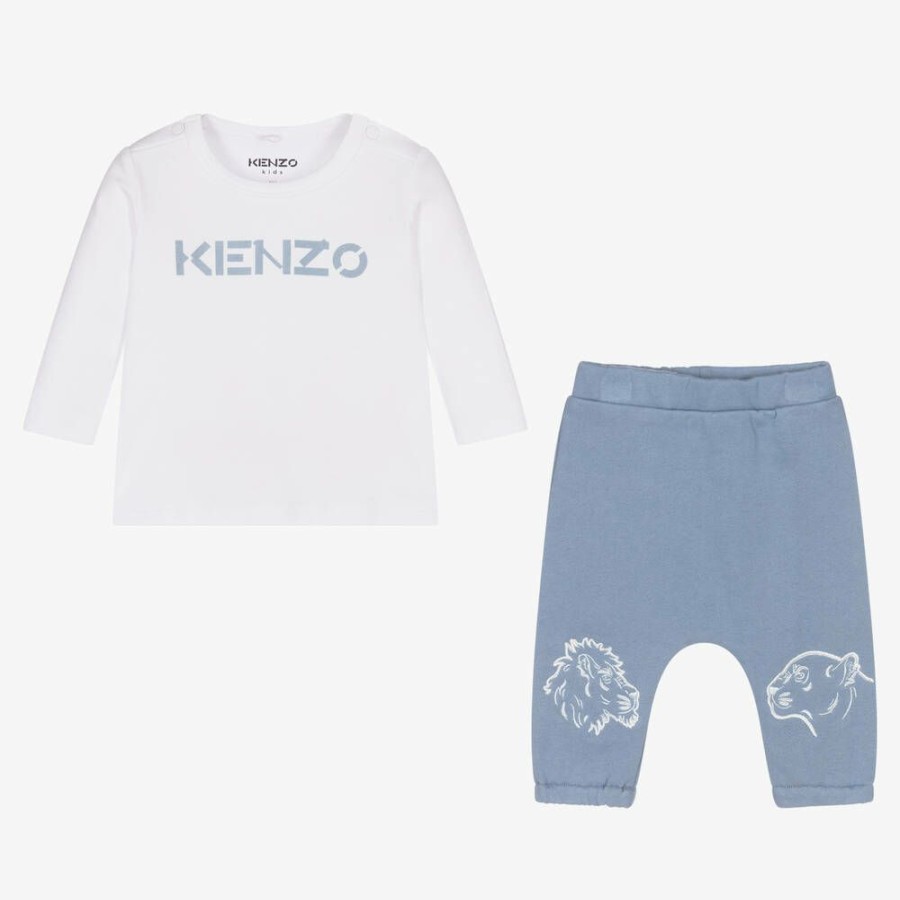 * Babysuits | Best Price Baby White Blue Trousers Set