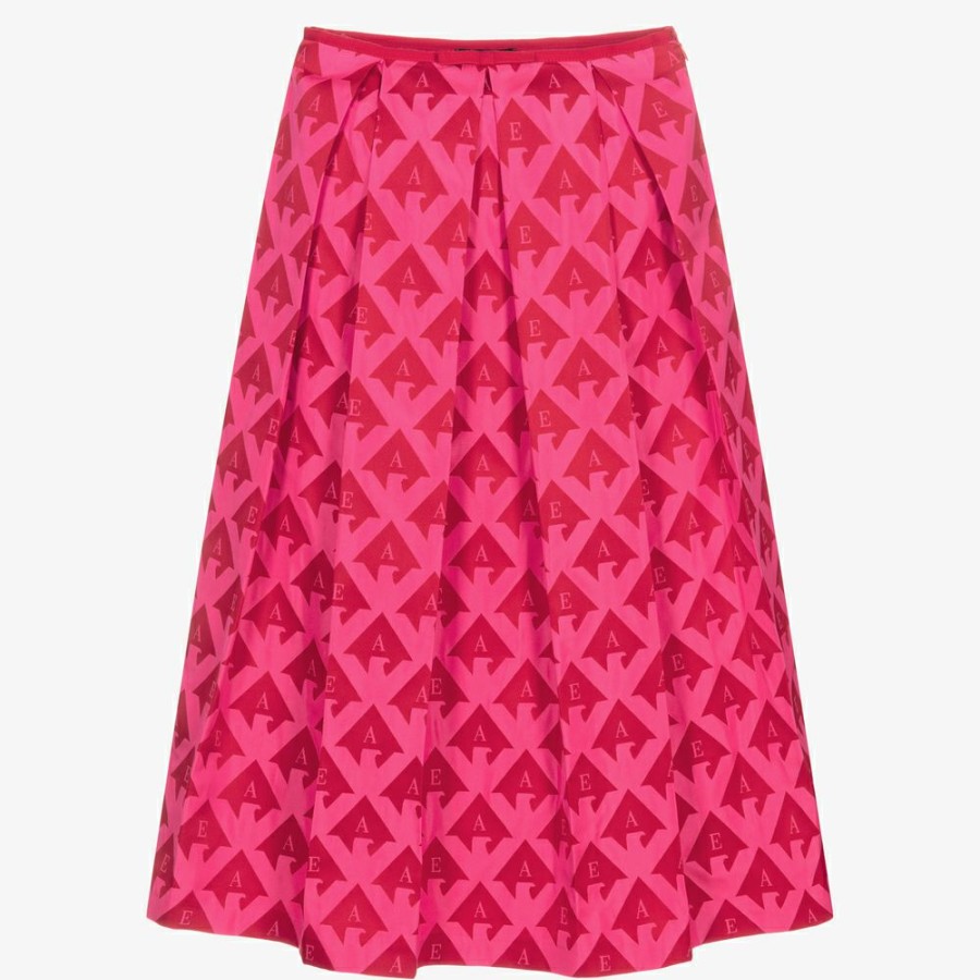 * Girl | Online Teen Red Pink Taffeta Skirt