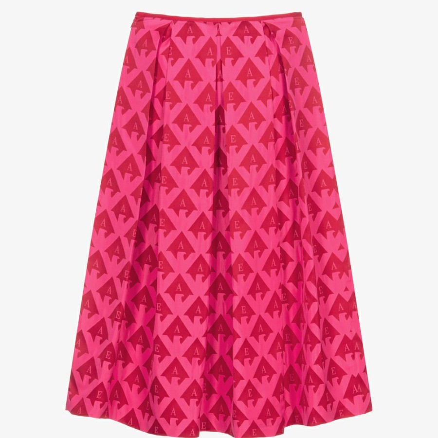 * Girl | Online Teen Red Pink Taffeta Skirt