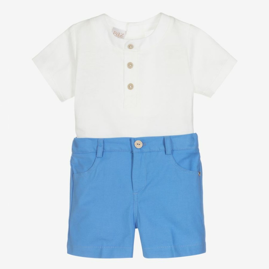 * Outfits | Fire Sale Boys Blue Cotton Shorts Set