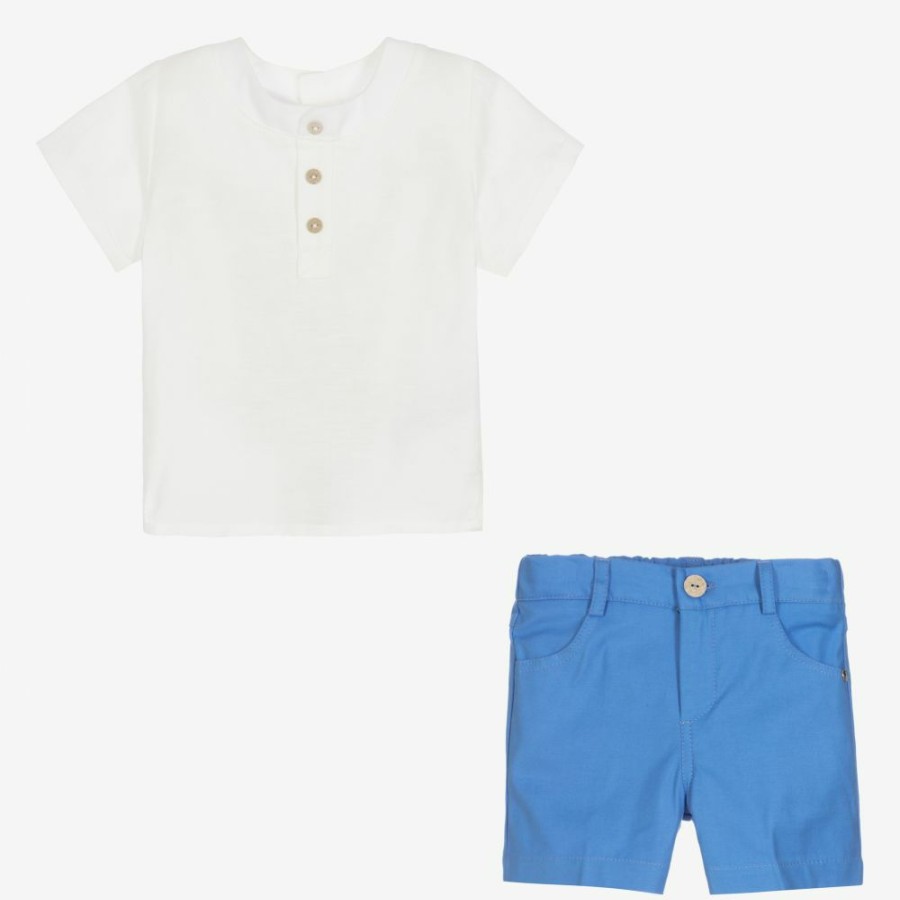 * Outfits | Fire Sale Boys Blue Cotton Shorts Set