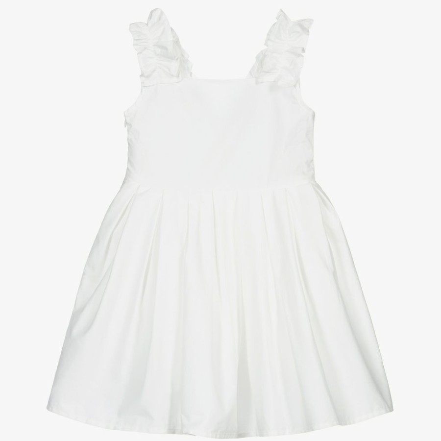 * Outfits | Best Choice White Cotton Poplin Dress