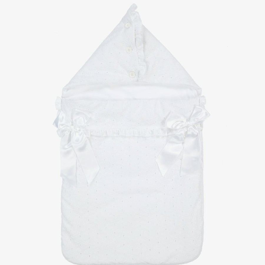 * Nests Sleepbags & Nightwear | Quick Delivery White Cotton Baby Nest (78Cm)