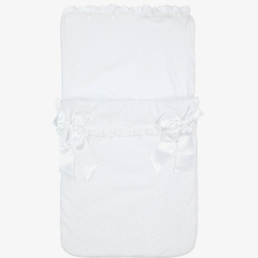 * Nests Sleepbags & Nightwear | Quick Delivery White Cotton Baby Nest (78Cm)