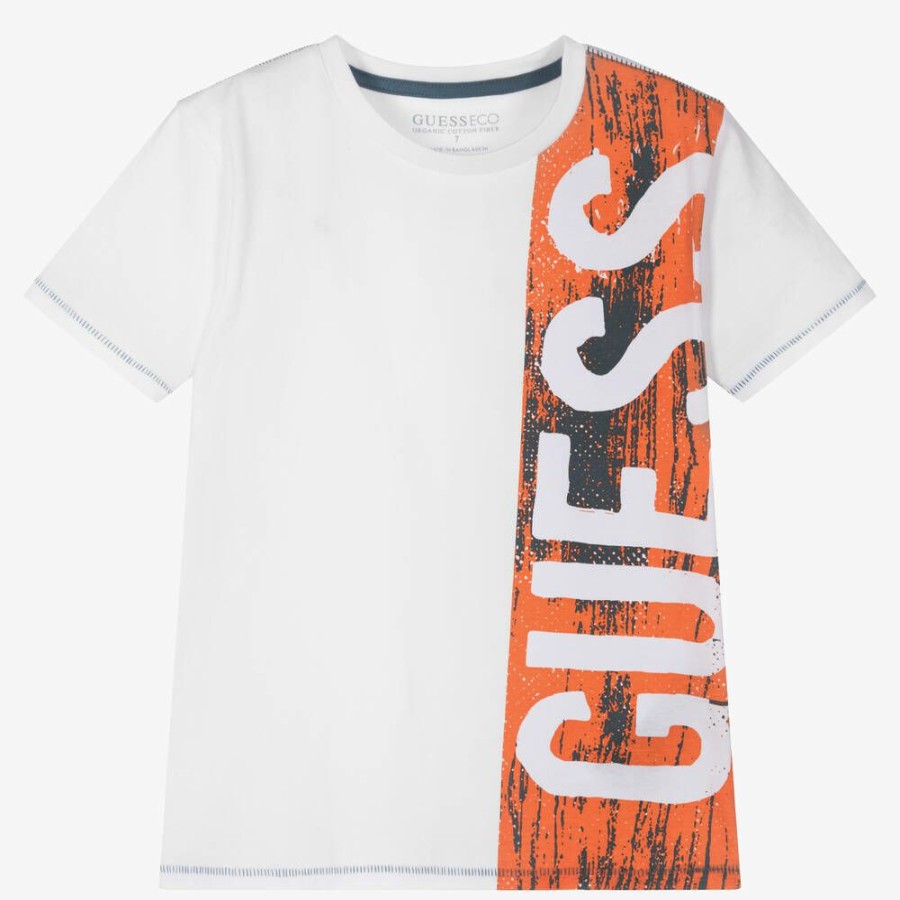 * Boy | Best Price Boys White Side Logo T-Shirt