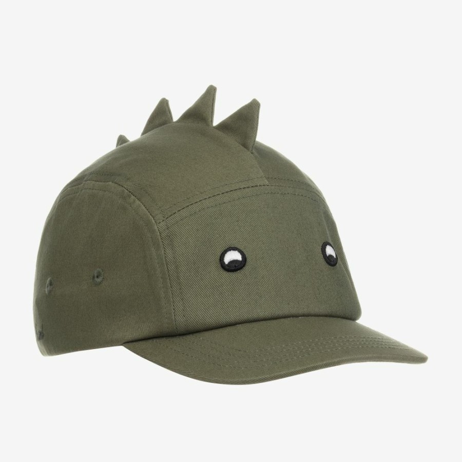 * Accessories | Shop Green Cotton Dinosaur Cap