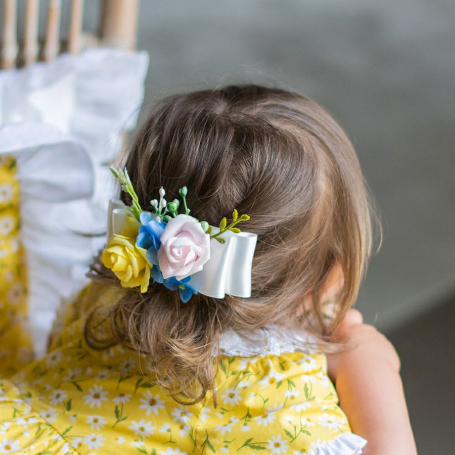 * Accessories | Quick Delivery Ivory Floral Hair Clip (11Cm)