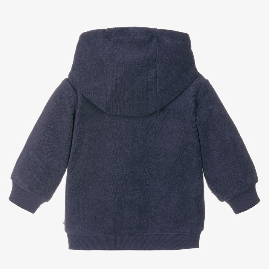 * Tops | Excellent Boys Blue Cotton Zip-Up Top