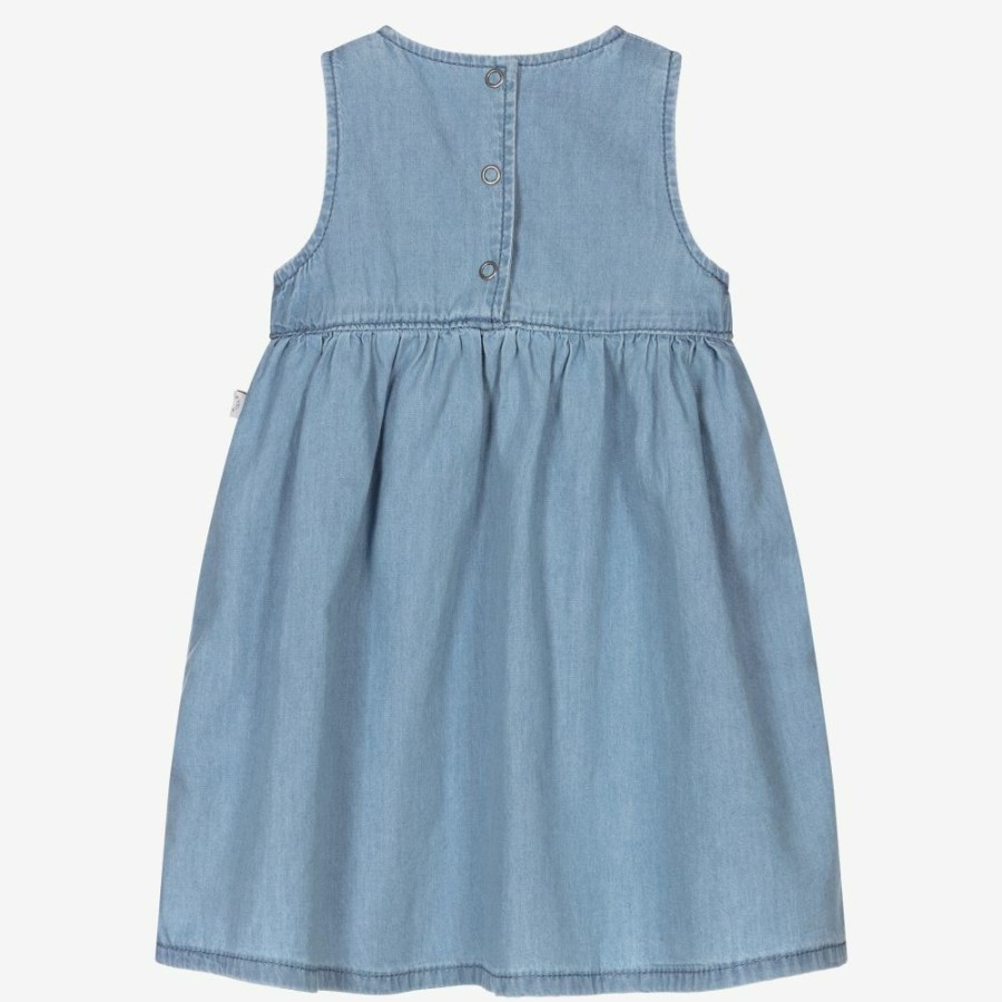 * Outfits | Lower Prices Girls Blue Chambray Dress Set