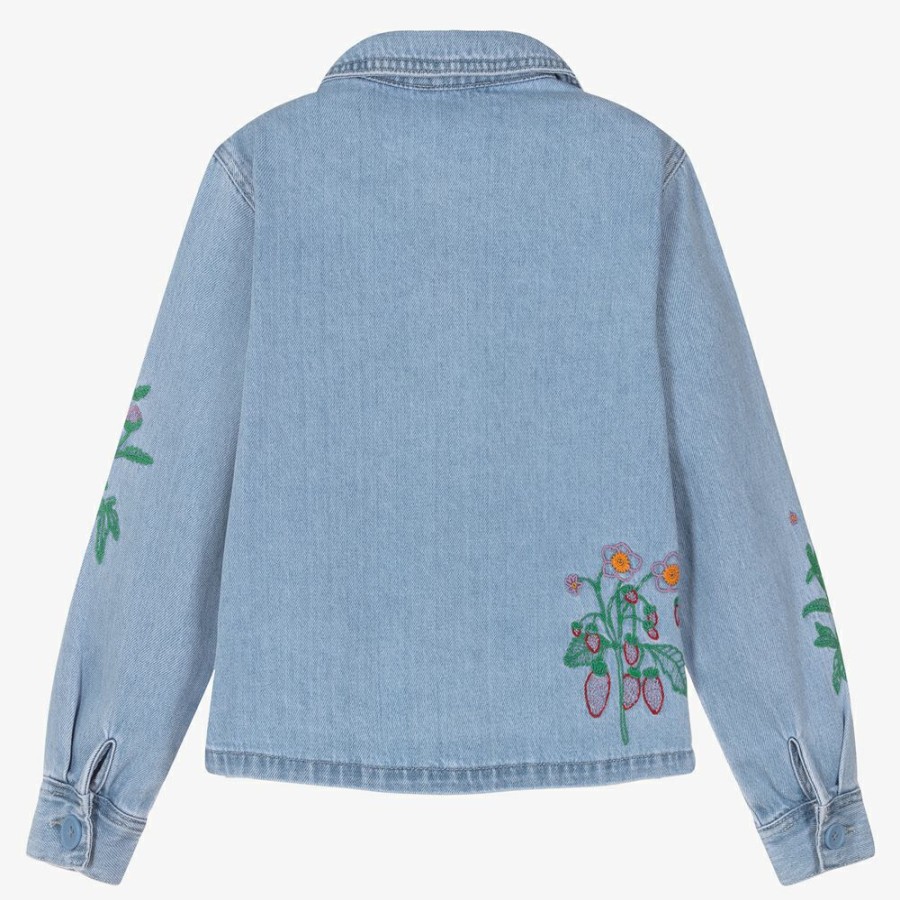 * Girl | Less Expensive Teen Blue Floral Denim Jacket