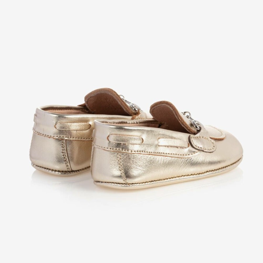 * Shoes | Online Gold Leather Pre-Walker Shoes