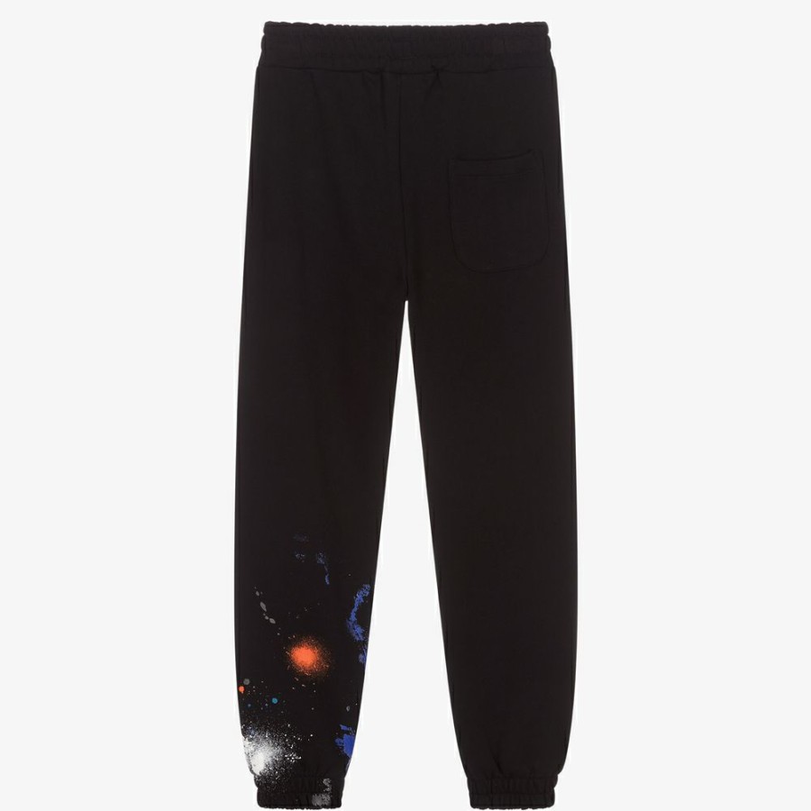 * Boy | Online Teen Black Logo Joggers