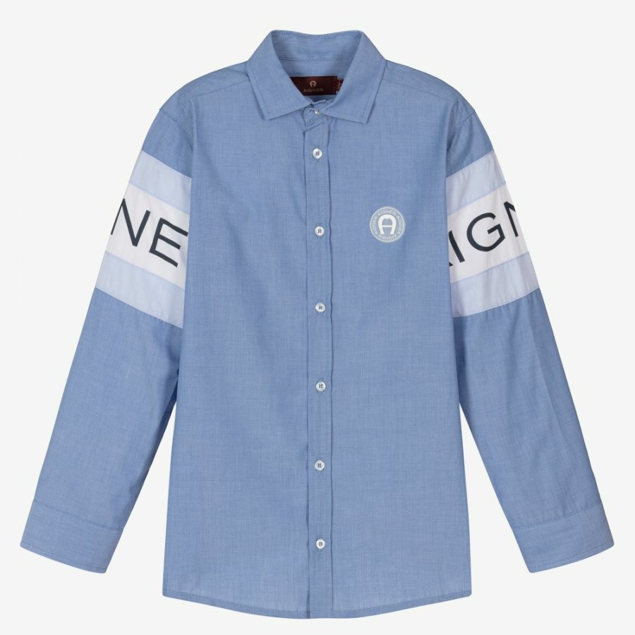 * Boy | Sale Teen Boys Blue Logo Shirt