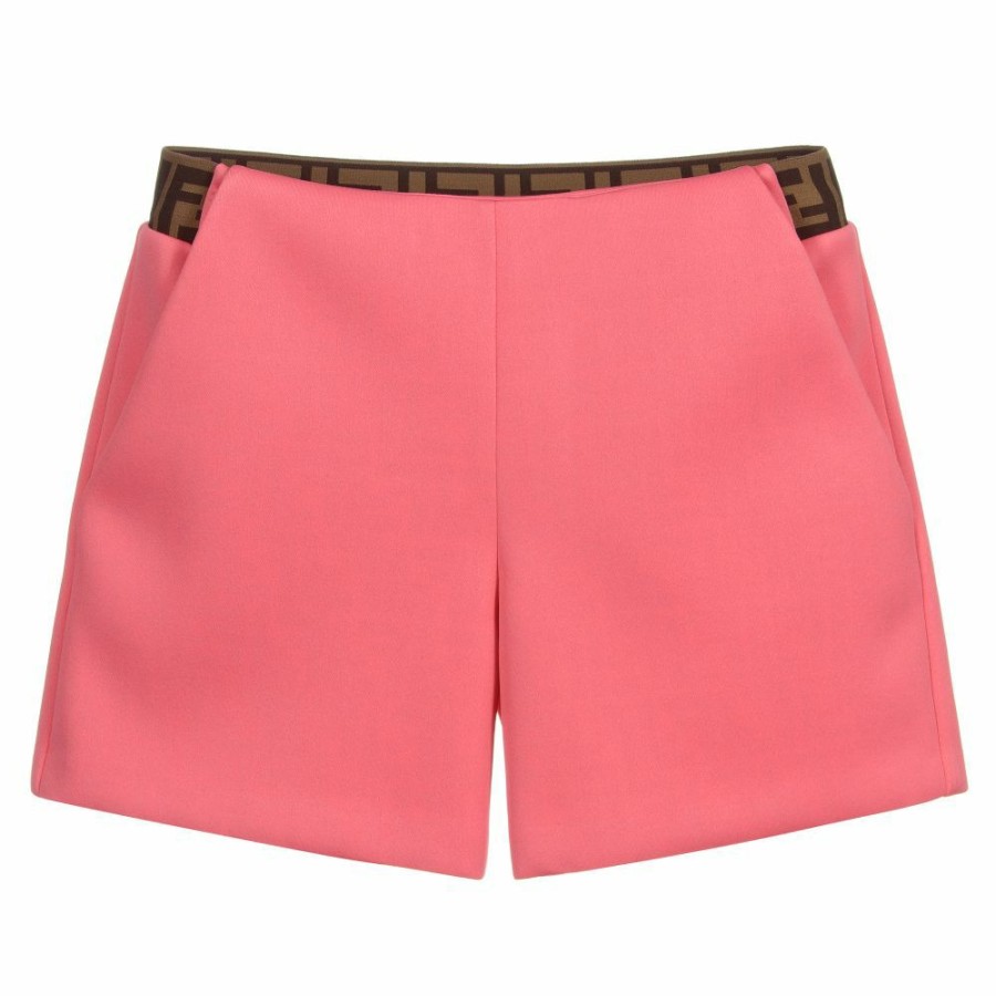 * Girl | Exclusive Teen Dark Pink Ff Logo Shorts