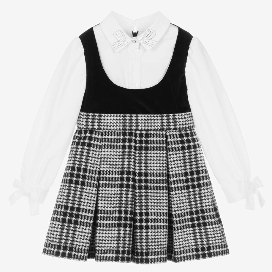 * Outfits | Best Sale Girls Black White Check Dress