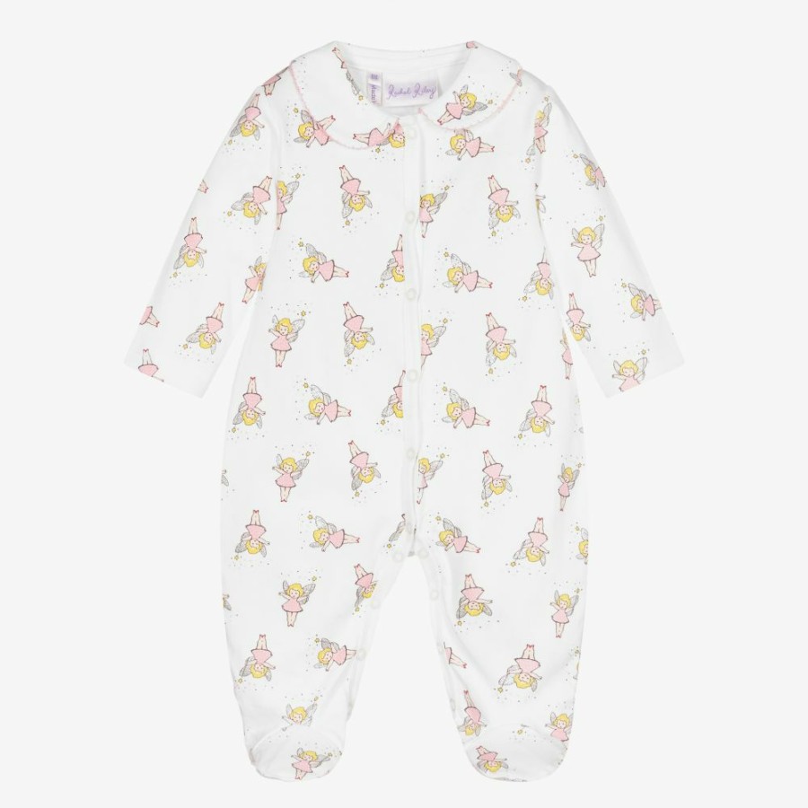 * Babysuits | Closeout Sale White Cotton Fairy Babygrow