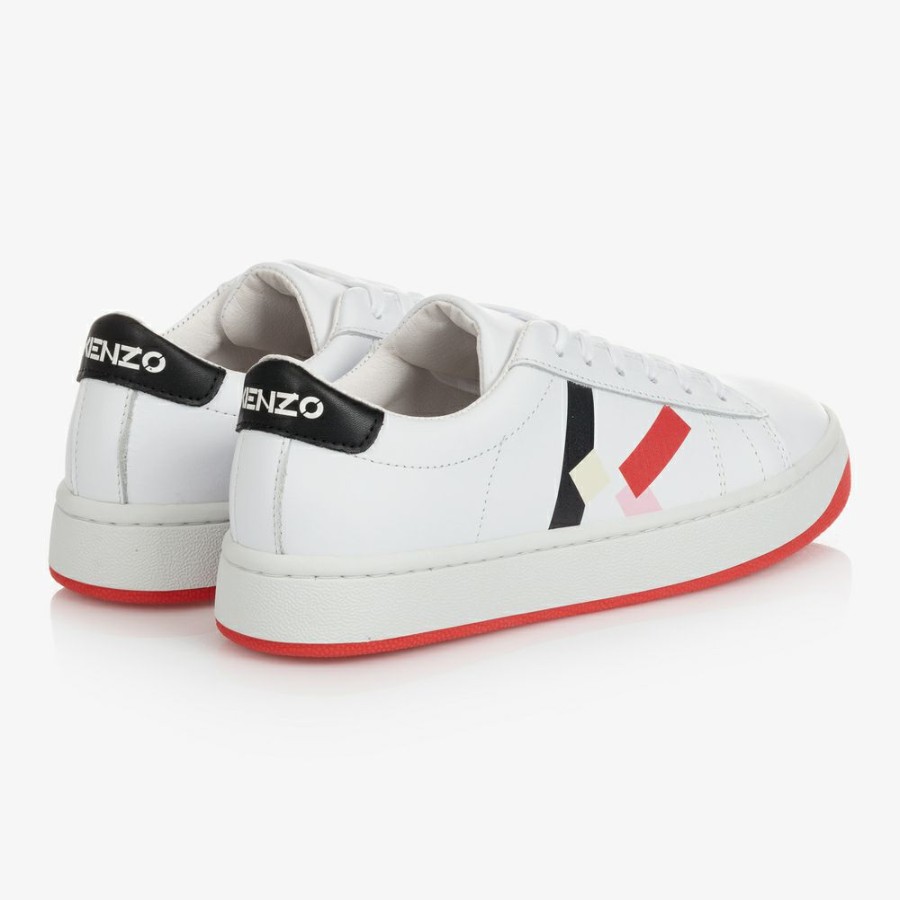 * Girl | Reliable Quality Teen White K Logo Trainers