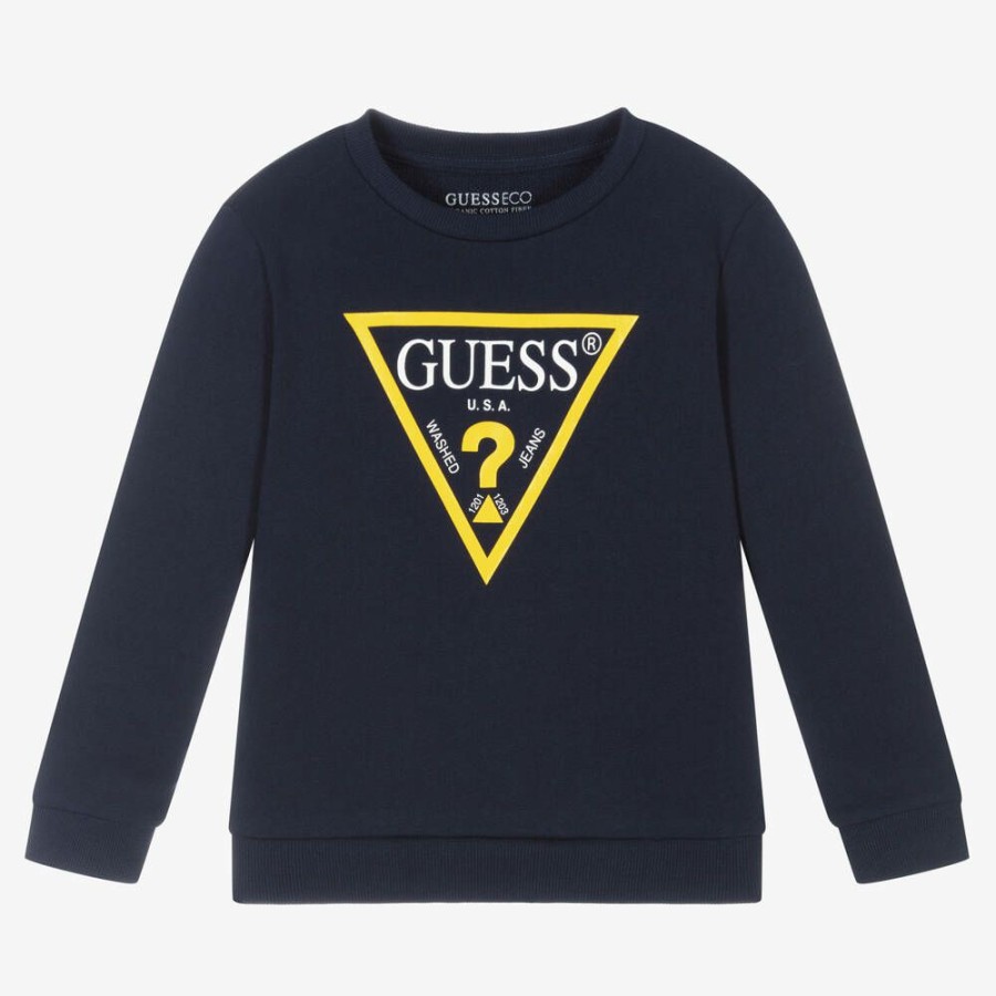 * Tops | Sale Online Boys Navy Blue Logo Sweatshirt