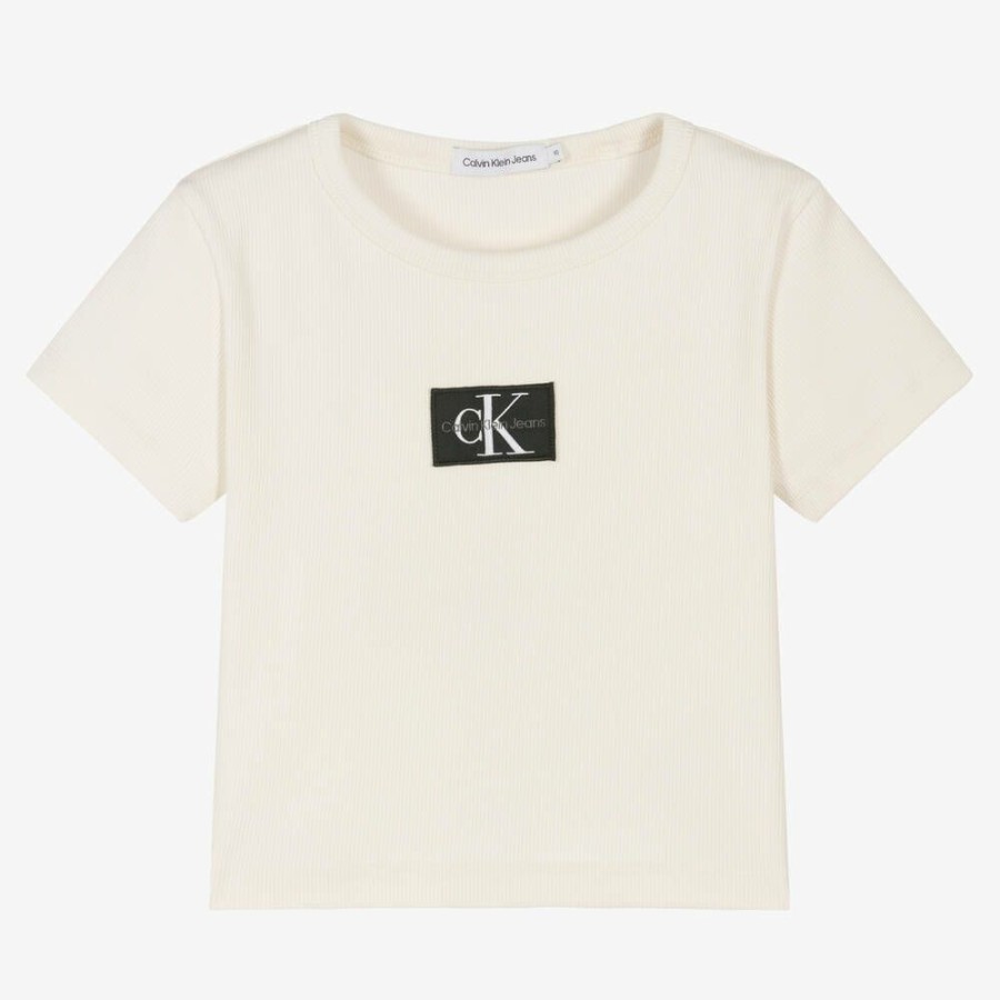 * Girl | Best Price Teen Girls Ivory Logo T-Shirt