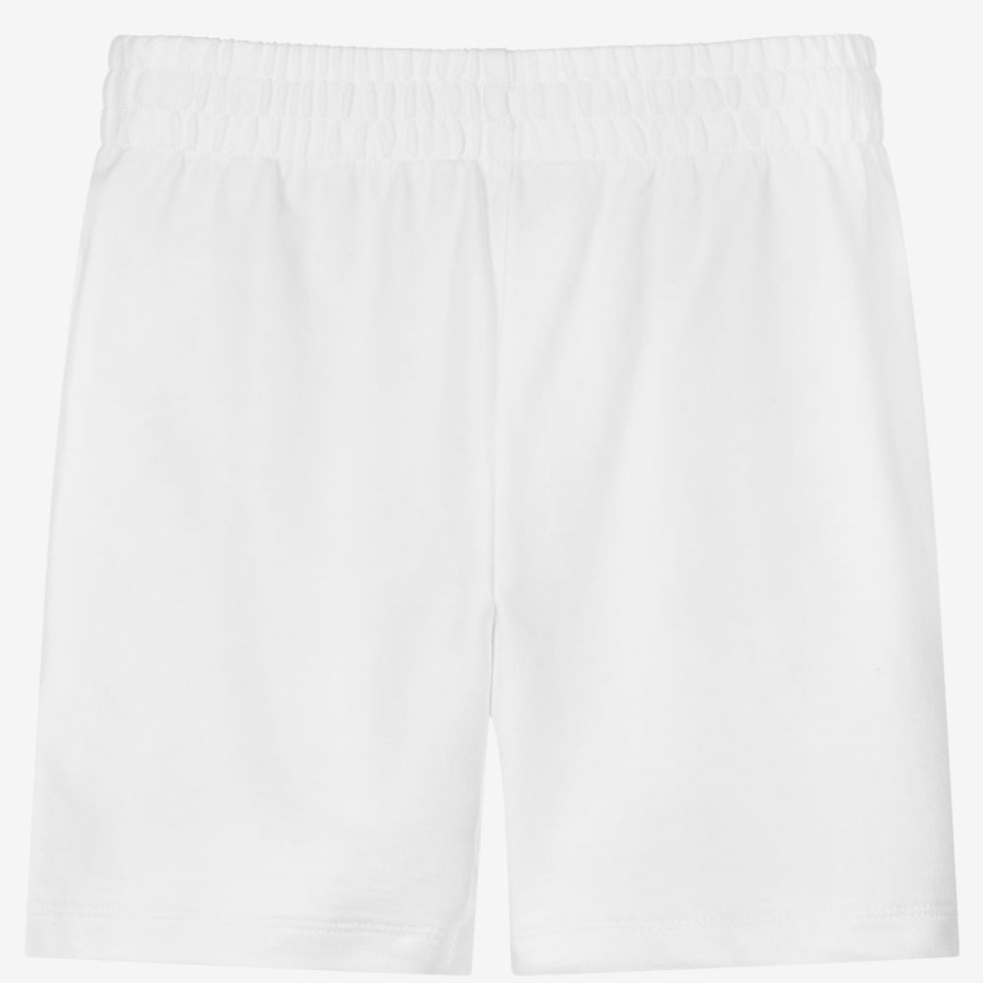 * Outfits | Shop Boys White Cotton Logo Shorts