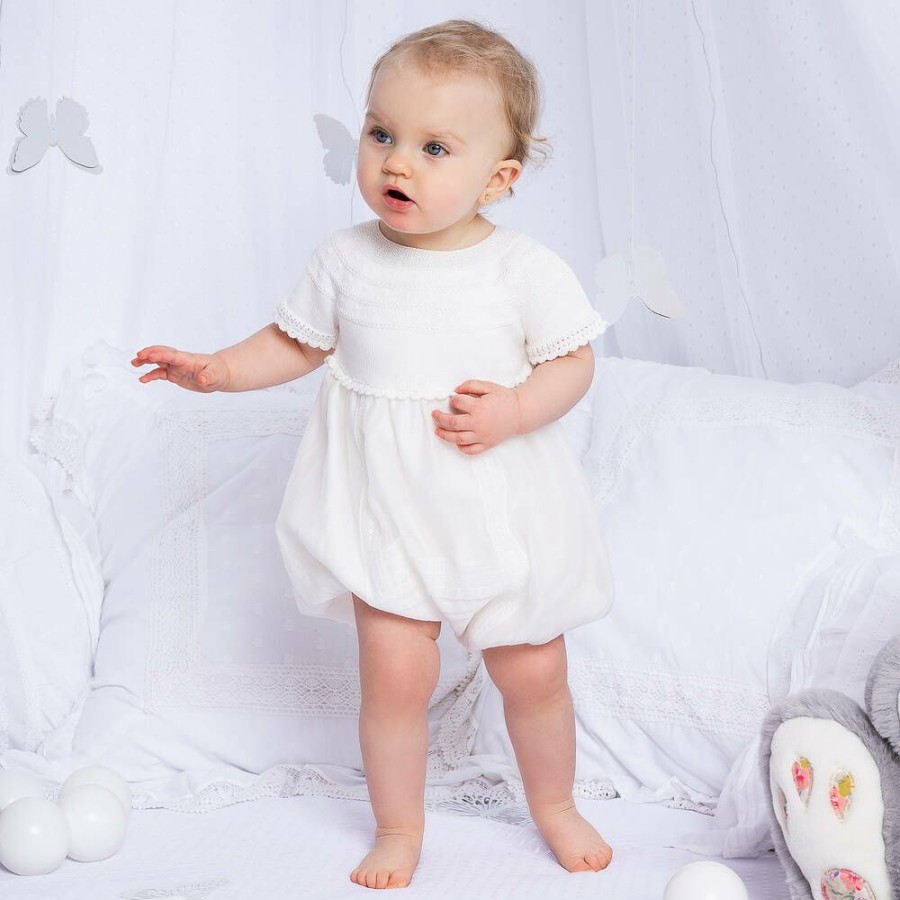 * Babysuits | Popular Ivory Knit Organza Shortie