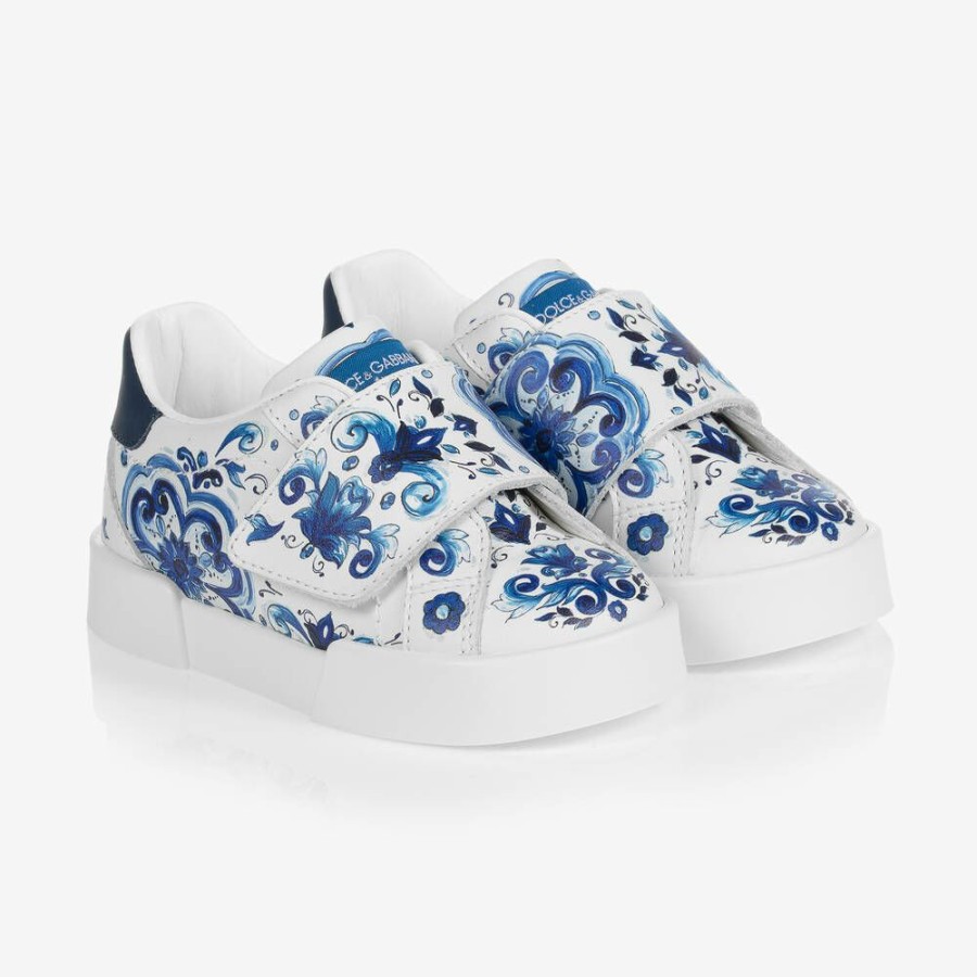 * Shoes | Online White Blue Majolica Trainers