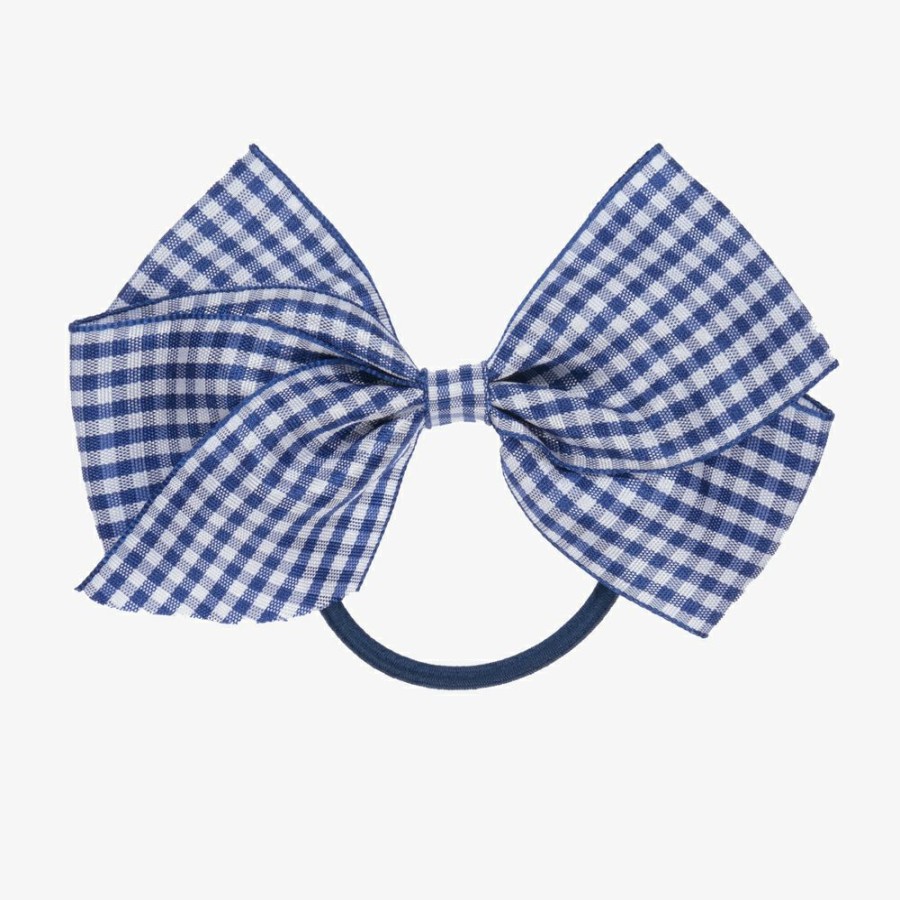 * Accessories | Latest Fashion Blue Gingham Hair Elastic (12Cm)