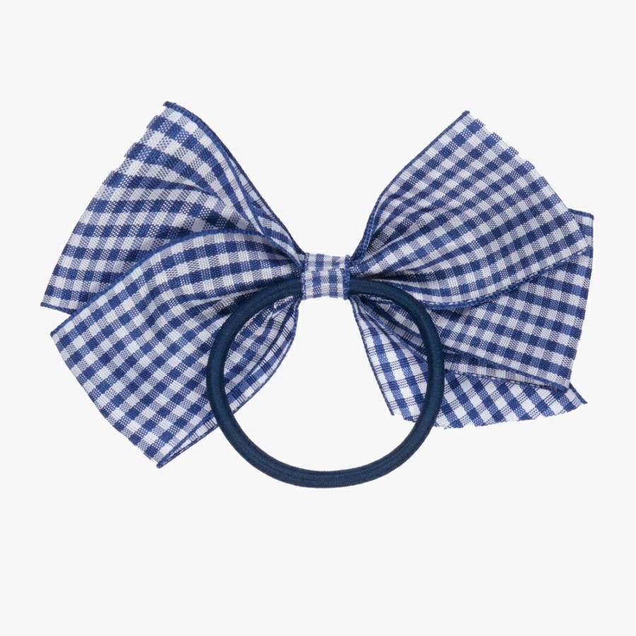 * Accessories | Latest Fashion Blue Gingham Hair Elastic (12Cm)