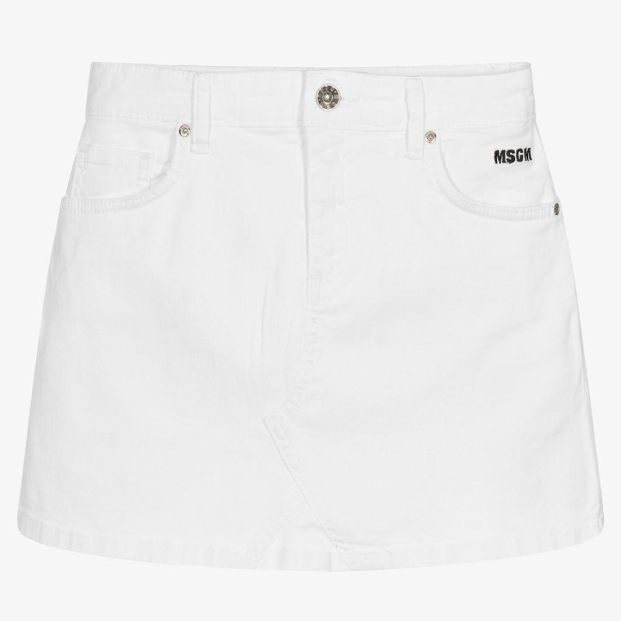 * Girl | New Arrivals Teen Girls White Denim Skirt