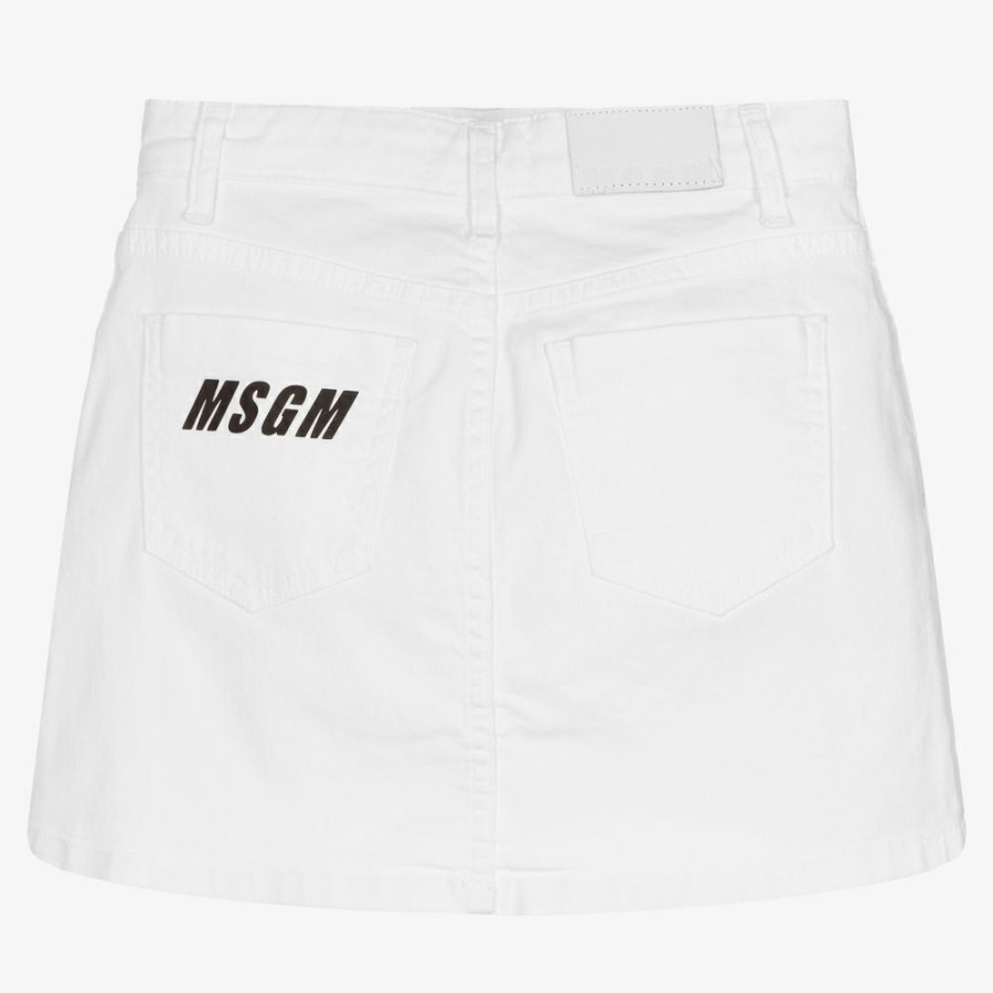 * Girl | New Arrivals Teen Girls White Denim Skirt