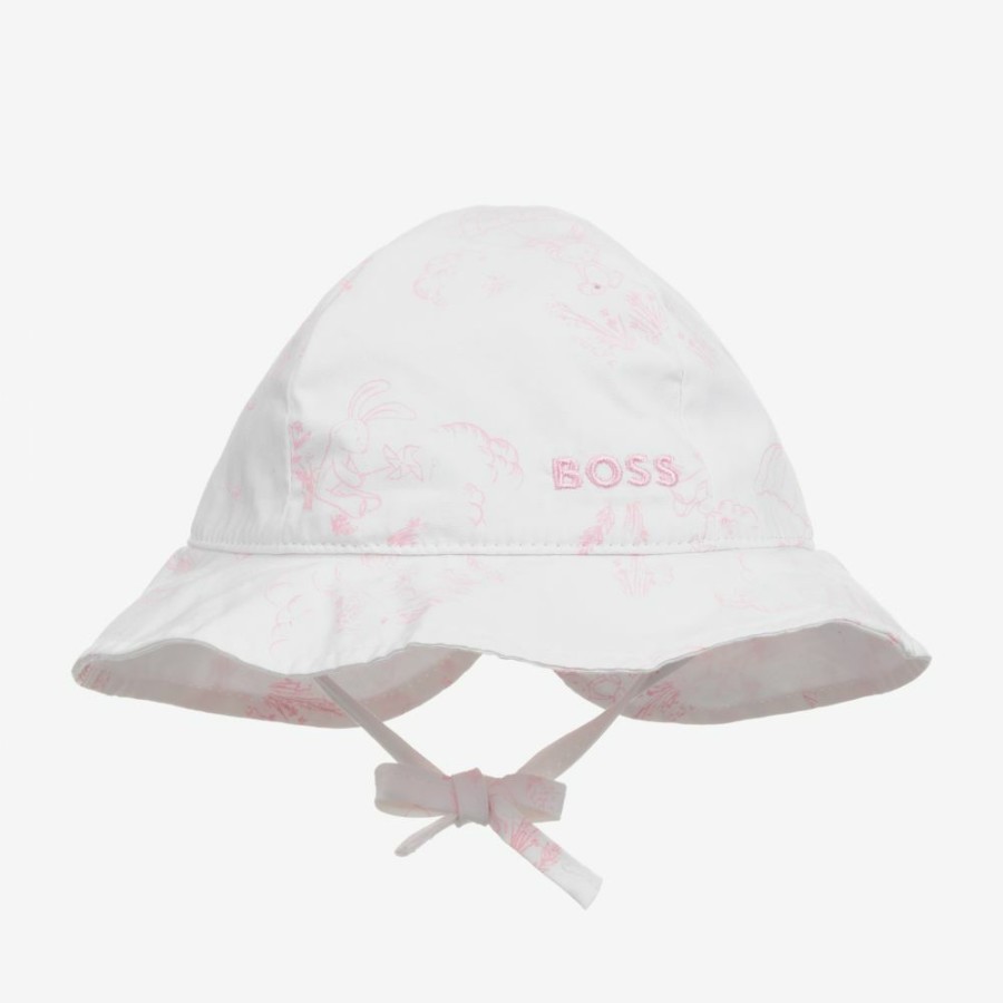 * Accessories | Latest Fashion White Pink Cotton Baby Hat