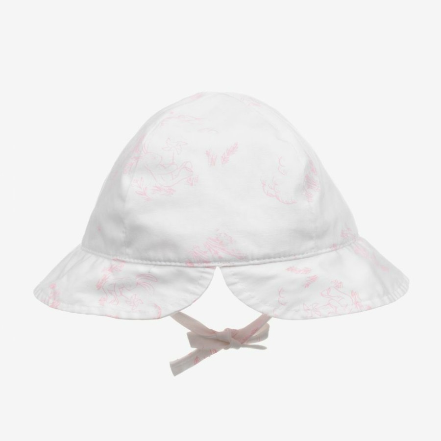 * Accessories | Latest Fashion White Pink Cotton Baby Hat