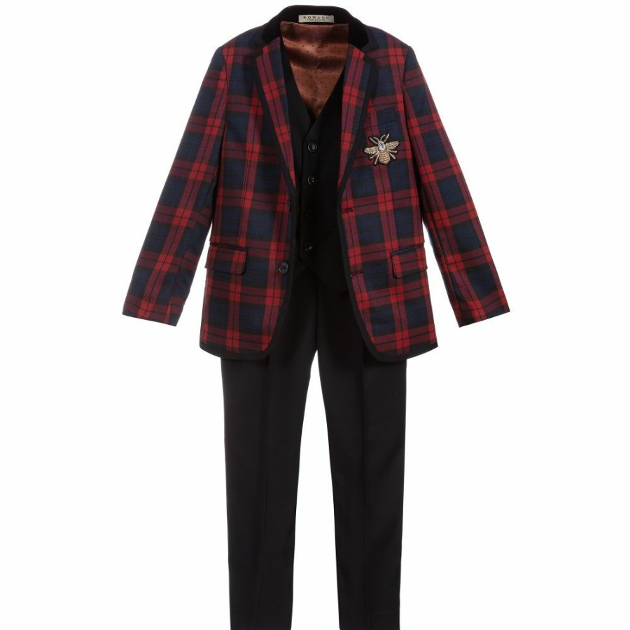 * Outfits | Shop Boys Tartan 3 Piece Suit