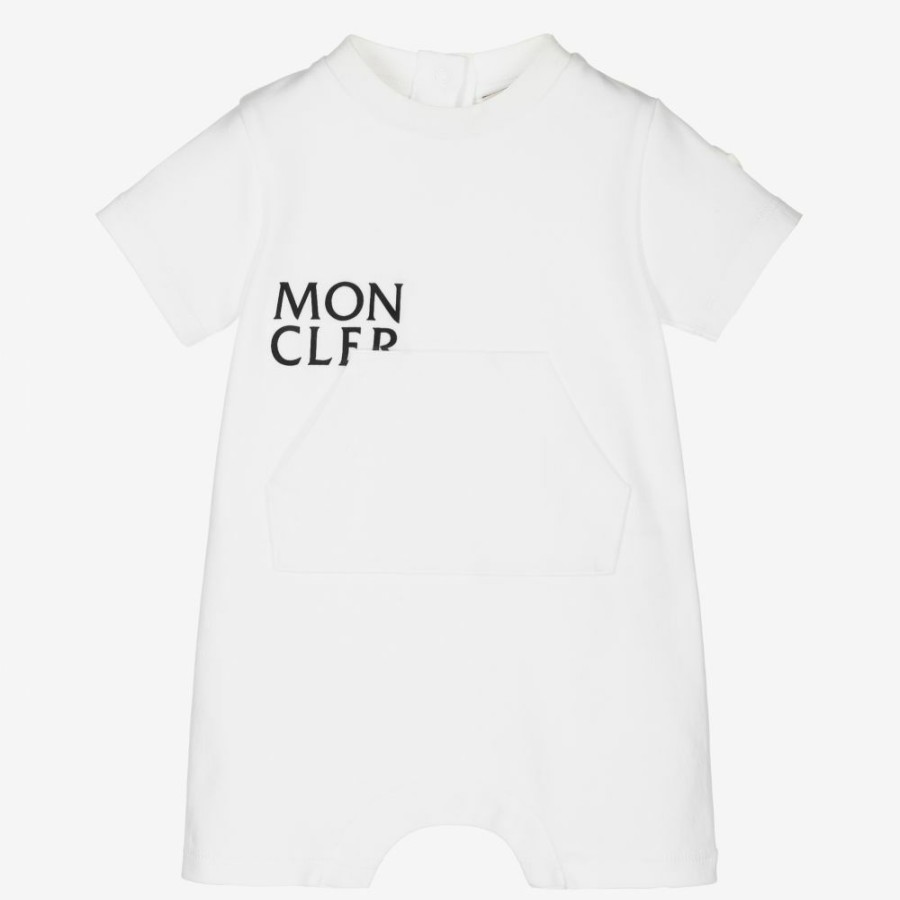 * Babysuits | Best-Selling White Cotton Logo Shortie