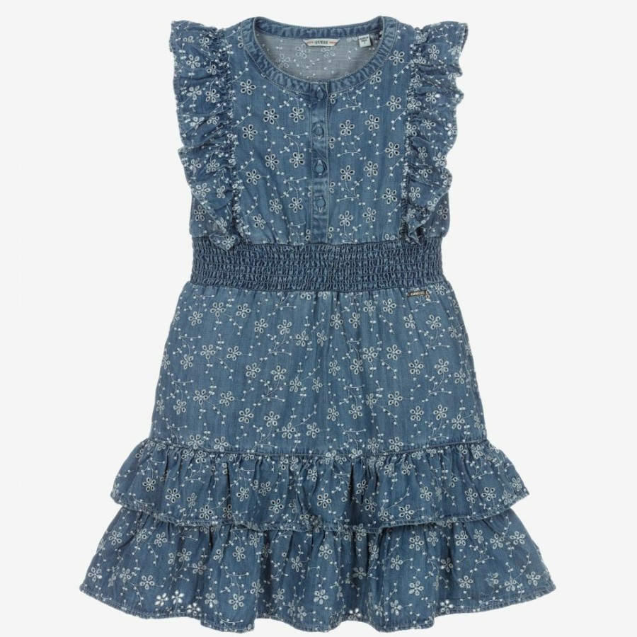 * Outfits | Closeout Sale Girls Blue Lyocell Dress