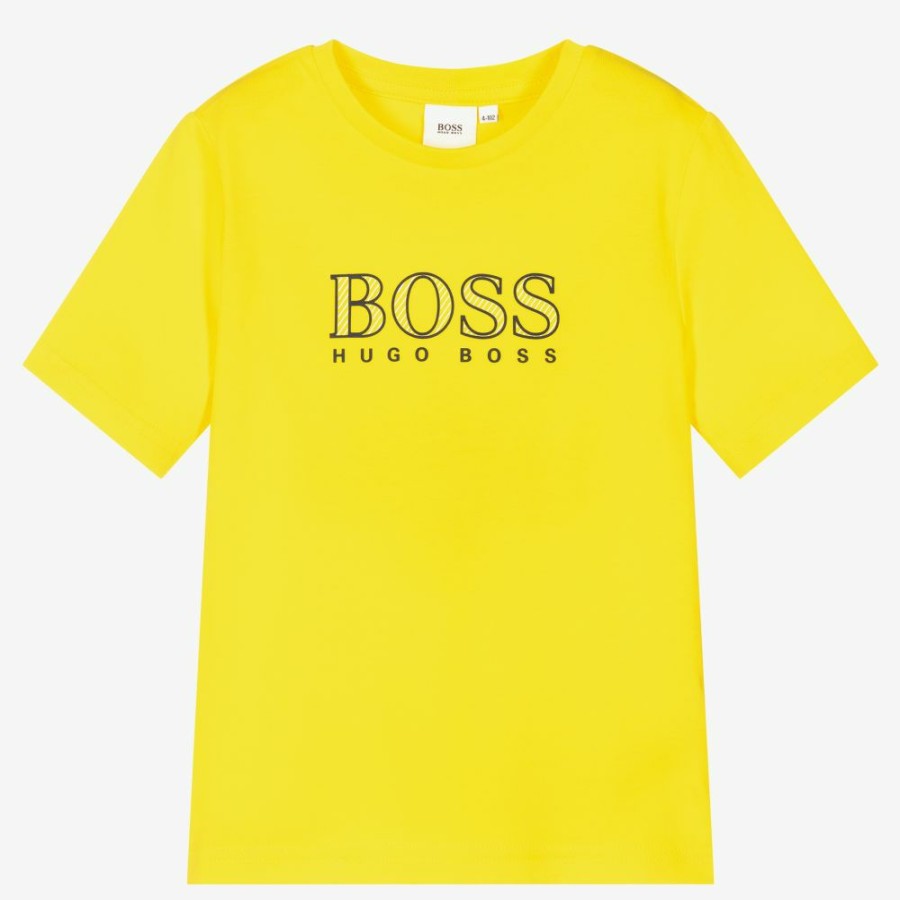 * Tops | Online Boys Yellow Logo T-Shirt