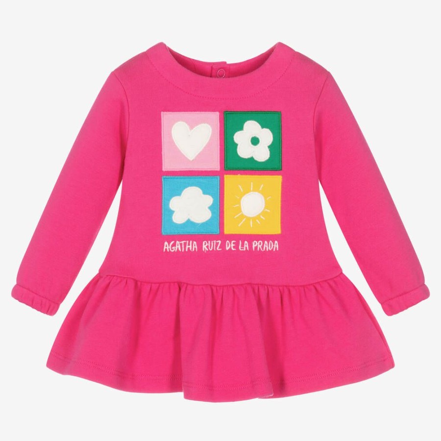 * Outfits | Best Sale Girls Pink Cotton Dress Set