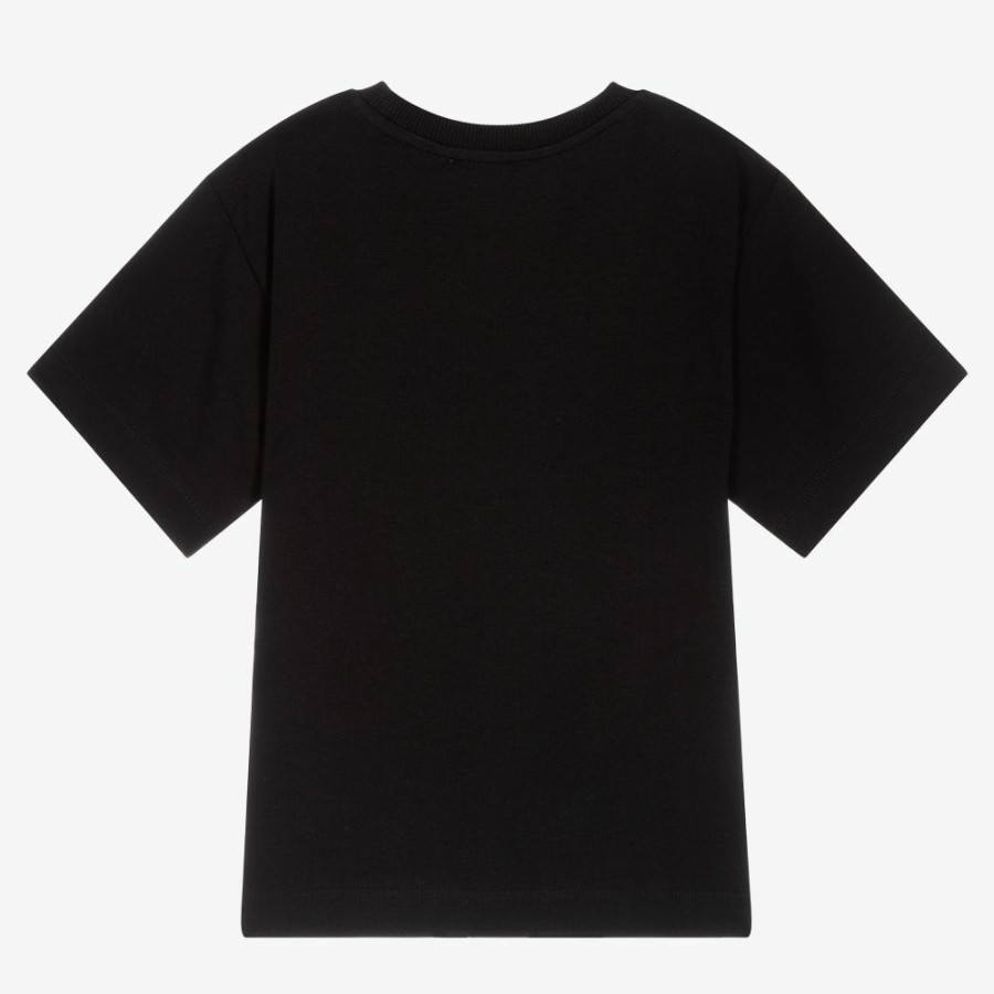 * Tops | Excellent Black Cotton Logo T-Shirt