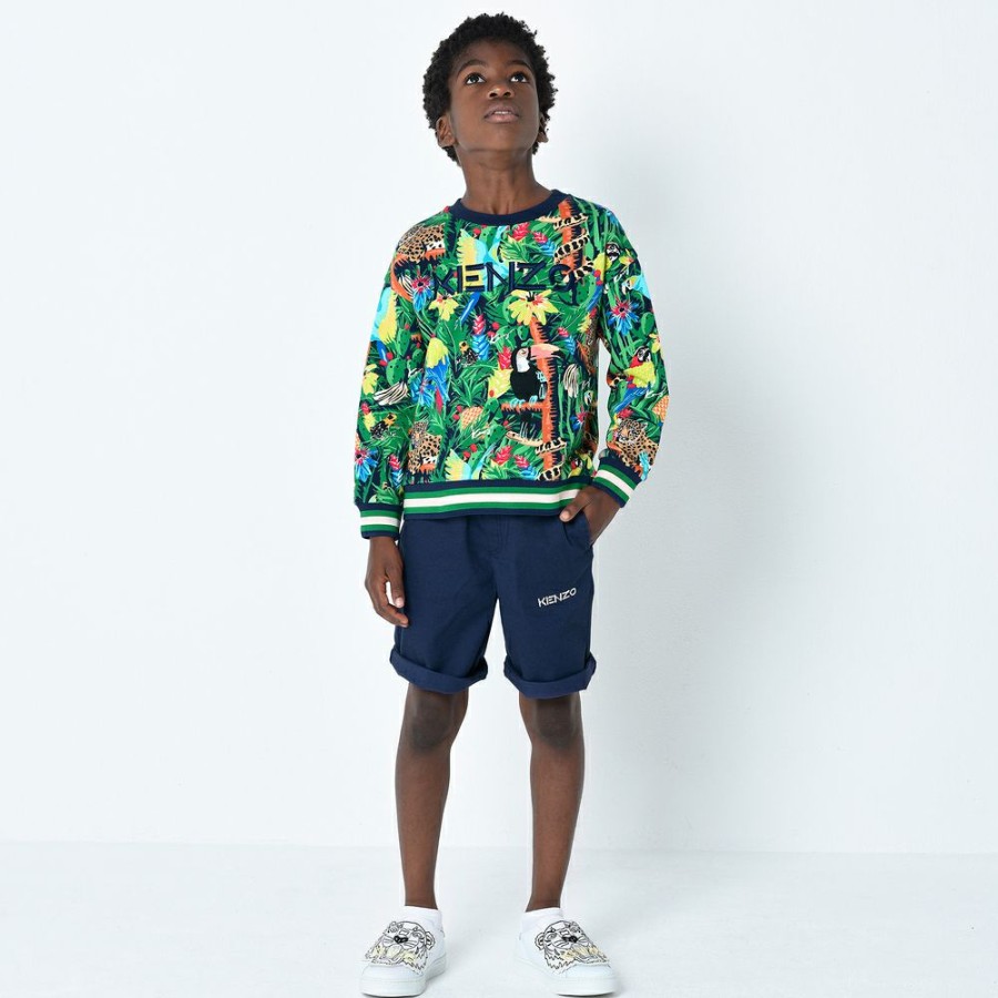 * Tops | Cheaper Boys Green Tropical Sweatshirt