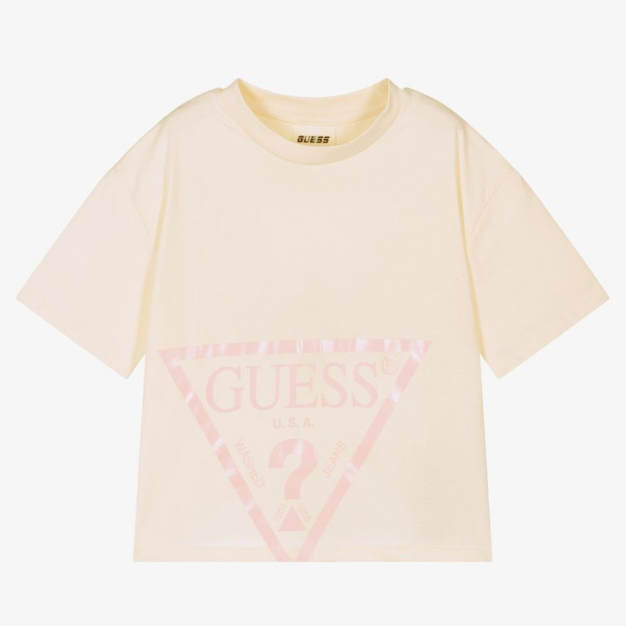 * Girl | Cut Price Teen Beige Cropped T-Shirt